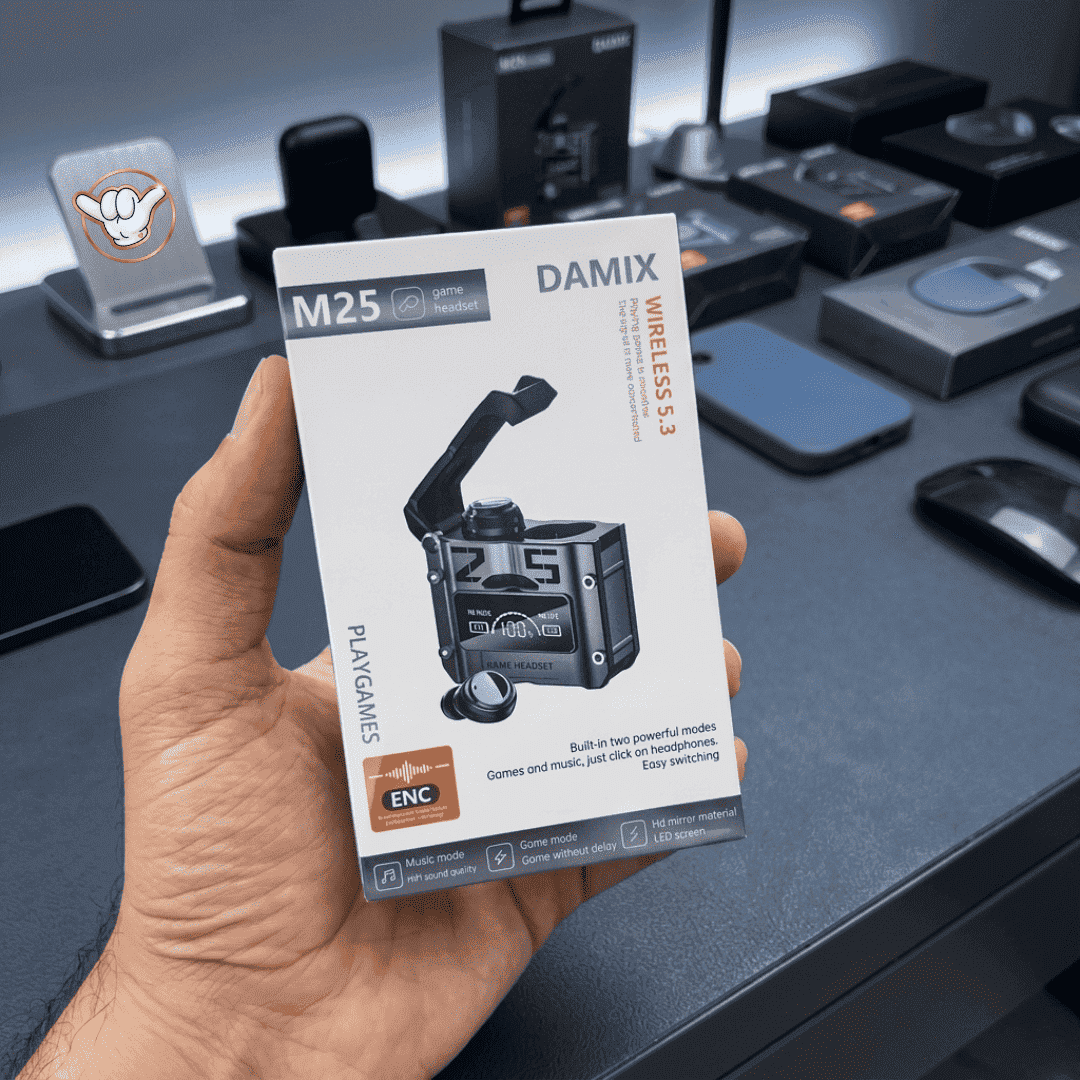 DAMIX M25 Gaming Earbuds | ENC + LED Display | MoodOn.pk