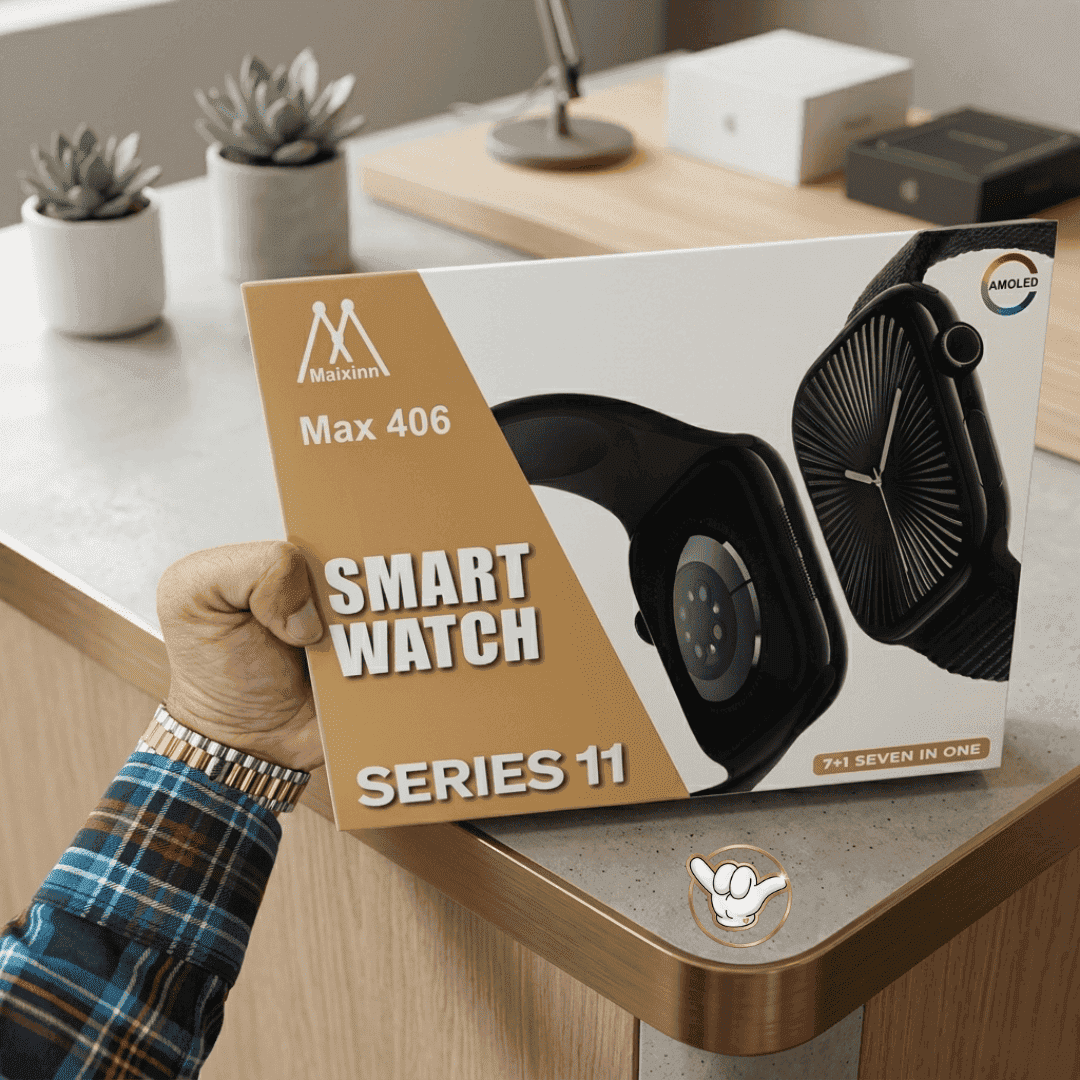 Maixinn Max 406 Series 11 Smart Watch | AMOLED + 7 Straps + Calling | MoodOn.pk