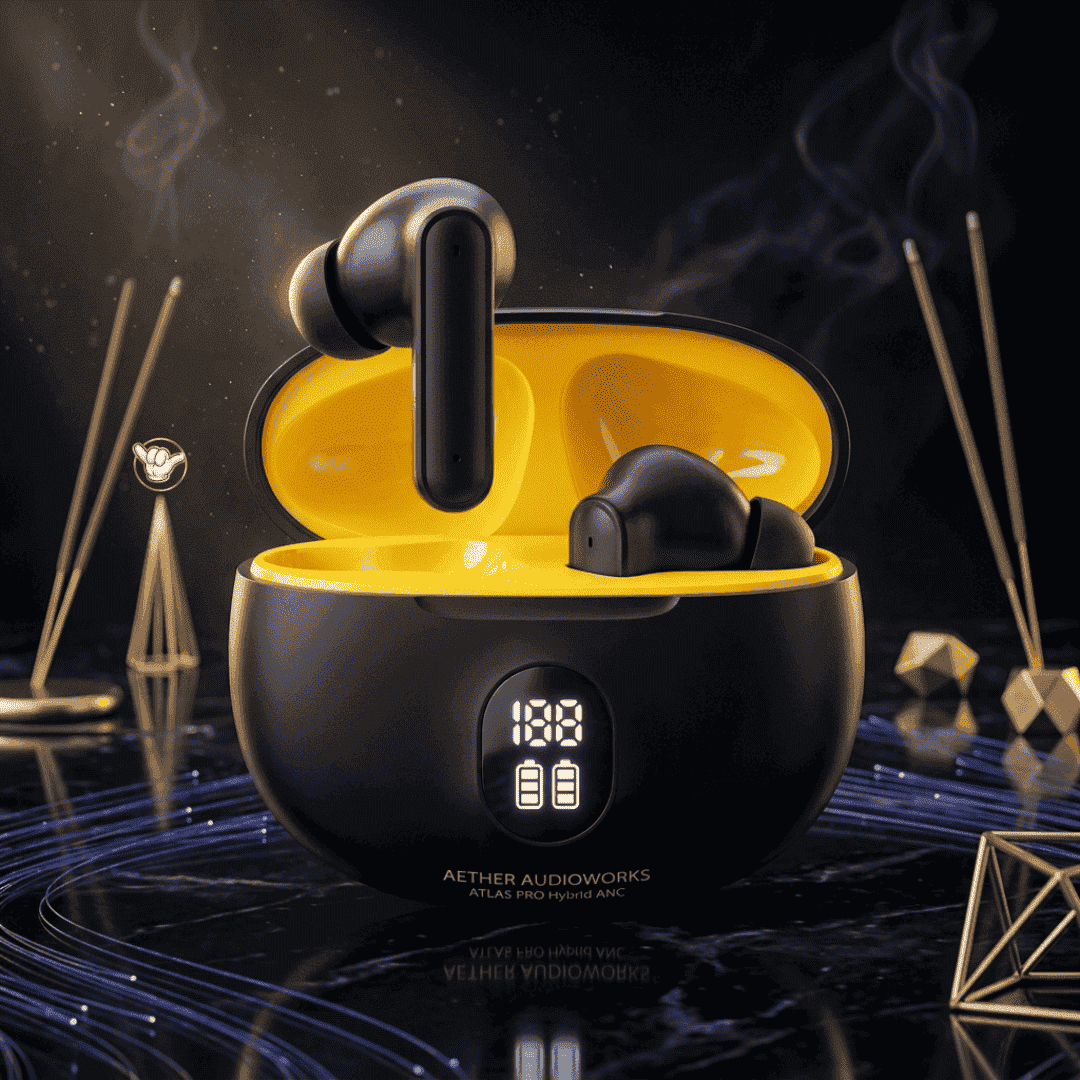 Stereo Wireless Earbuds | ENC + LED Display + Deep Bass | MoodOn.pk