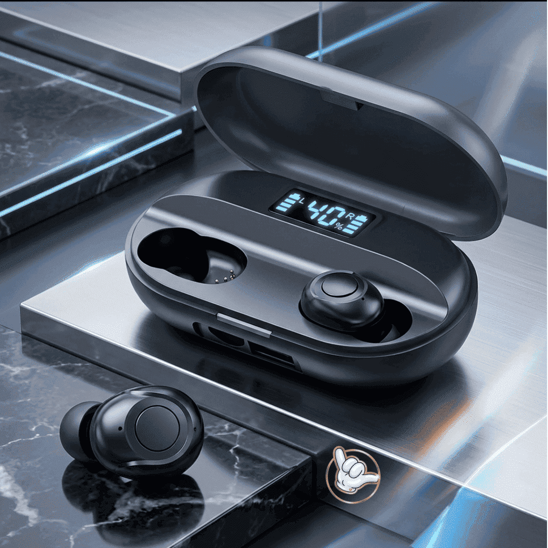 T2 TWS Earbuds | 1500mAh Power Bank Case | MoodOn.pk
