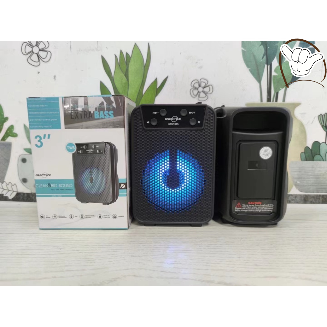 Greatnice Wireless Bluetooth Speaker 3 Inch GTS-1372 | Portable Bose-Style Sound System with Extra Bass