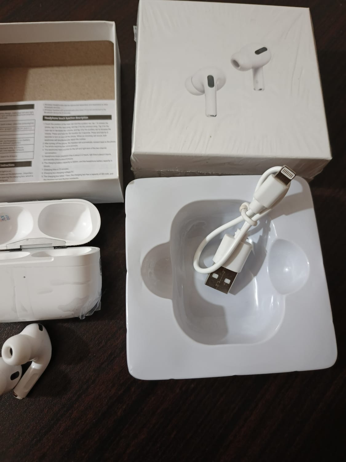 AirPods Pro 2nd Generation | TWS Bluetooth Earbuds | Compatible with Lightning Charging Cable | Best Airbuds, Earpods & Earbuds