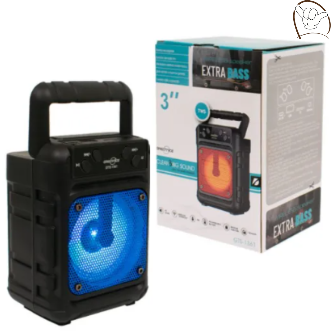 Greatnice Wireless Bluetooth Speaker 3 Inch GTS-1372 | Portable Bose-Style Sound System with Extra Bass