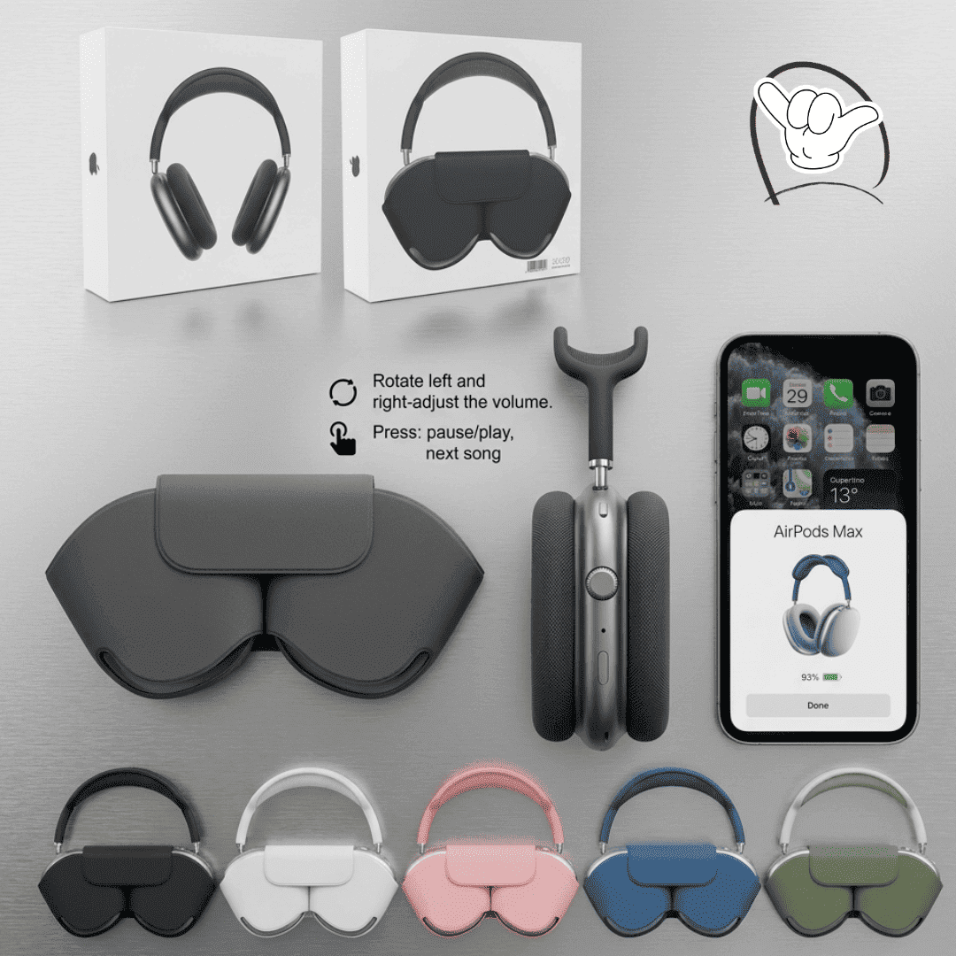 AirPods Max Style Headphones | Deep Bass + Memory Foam | MoodOn.pk