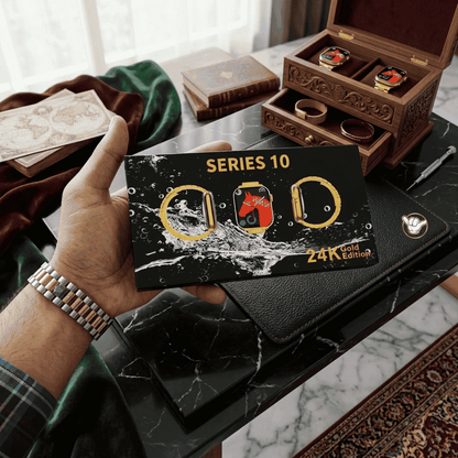 Series 10 24K Gold Smartwatch | Premium Gold + Health Tracker | MoodOn.pk