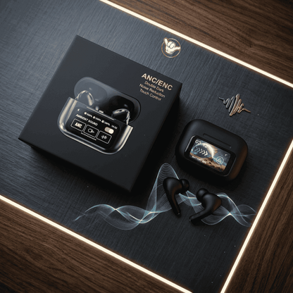 A9 Pro Earbuds | ANC + ENC + LCD Display | MoodOn.pk