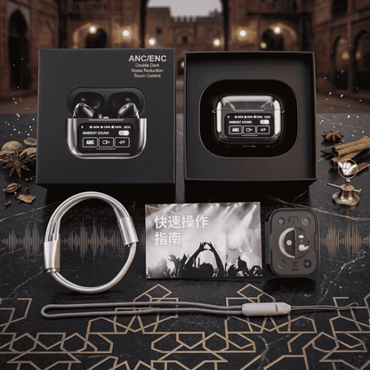 A9 Pro Earbuds | ANC + ENC + LCD Display | MoodOn.pk