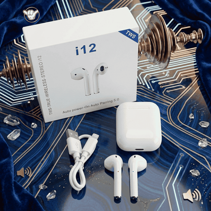 i12 TWS Earbuds | Auto Pairing + Super Bass | MoodOn.pk