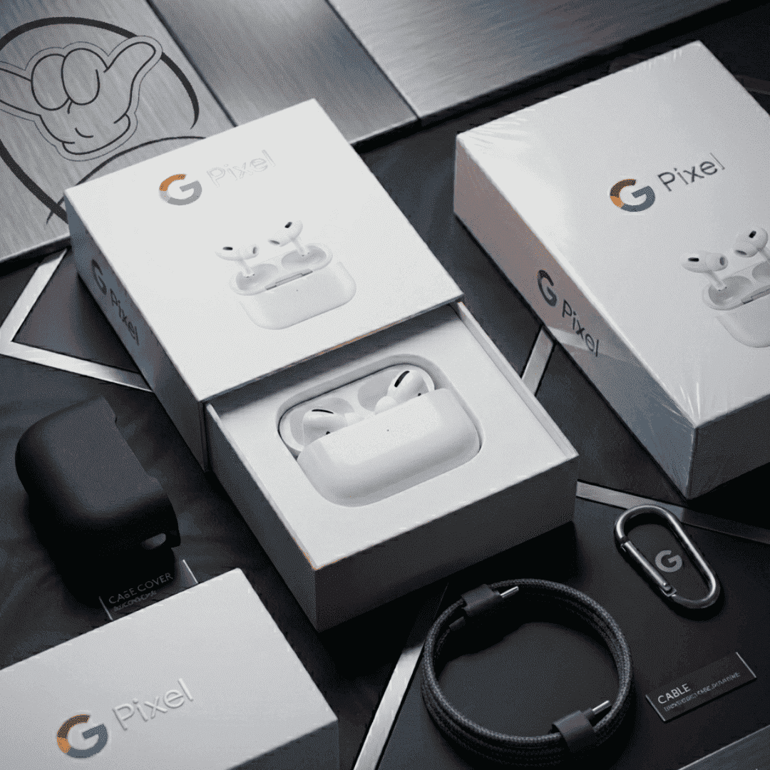 Google Pixel Style Earbuds | Premium Sound + Charging Case | MoodOn.pk