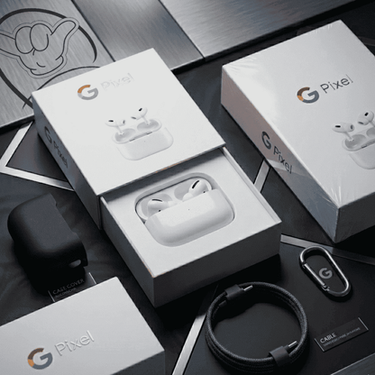 Google Pixel Style Earbuds | Premium Sound + Charging Case | MoodOn.pk