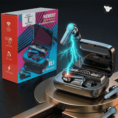 M19 Gaming Earbuds | 3500mAh Case + Flashlight | MoodOn.pk