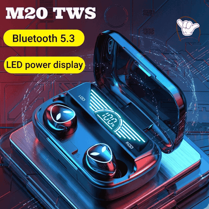 M20 Gaming Earbuds | 8mm Driver + LED Display | MoodOn.pk