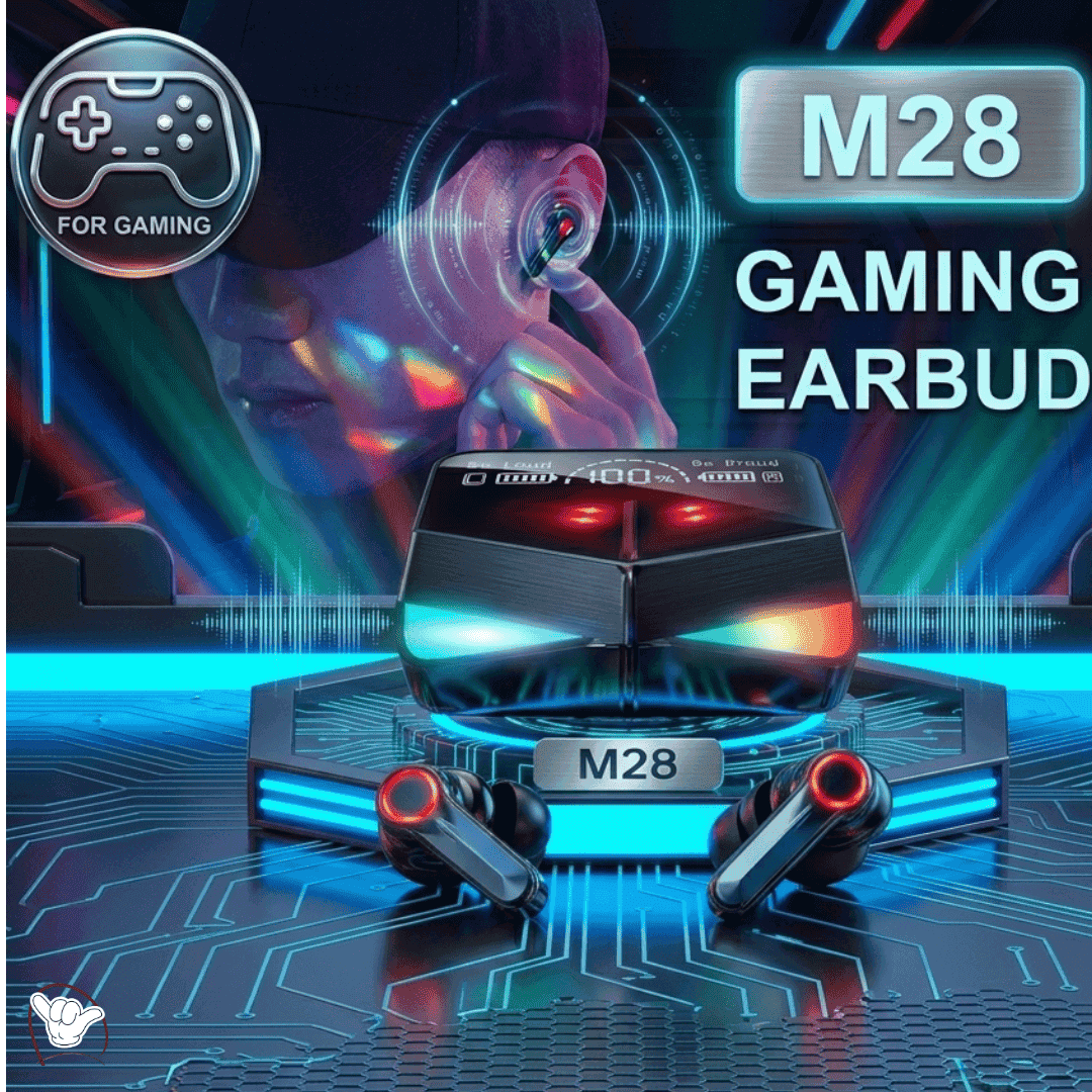 M28 Gaming Earbuds | RGB + Dual Mode + 3500mAh | MoodOn.pk