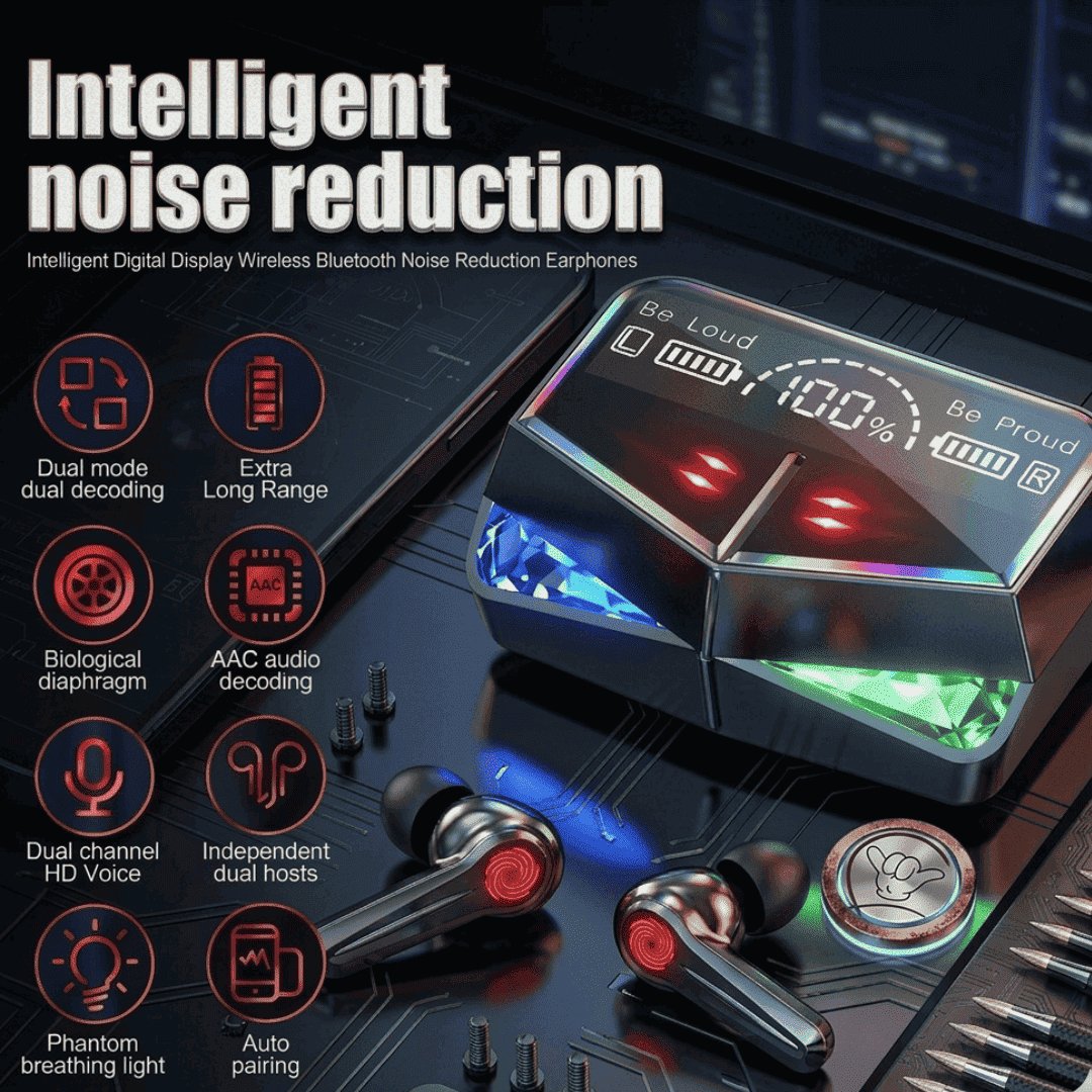 M28 Gaming Earbuds | RGB + Dual Mode + 3500mAh | MoodOn.pk