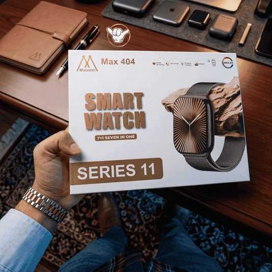 Maixinn Max 404 Smart Watch | AMOLED + 7 Straps + Series 11 | MoodOn.pk