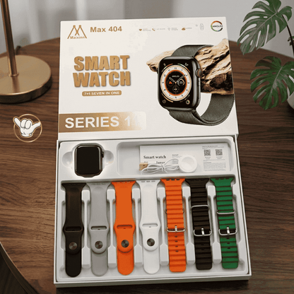 Maixinn Max 404 Smart Watch | AMOLED + 7 Straps + Series 11 | MoodOn.pk