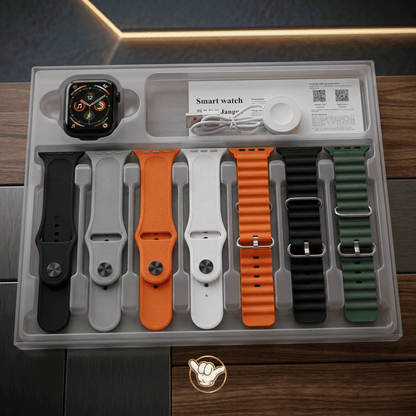 Maixinn Max 404 Smart Watch | AMOLED + 7 Straps + Series 11 | MoodOn.pk