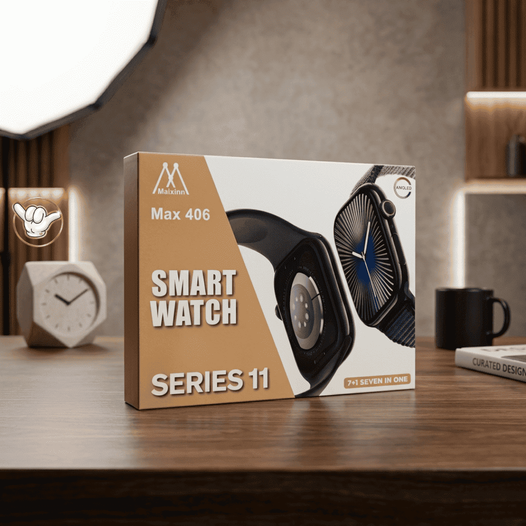 Maixinn Max 406 Series 11 Smart Watch | AMOLED + 7 Straps + Calling | MoodOn.pk