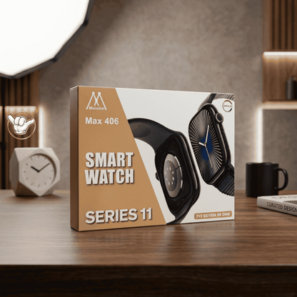 Maixinn Max 406 Series 11 Smart Watch | AMOLED + 7 Straps + Calling | MoodOn.pk