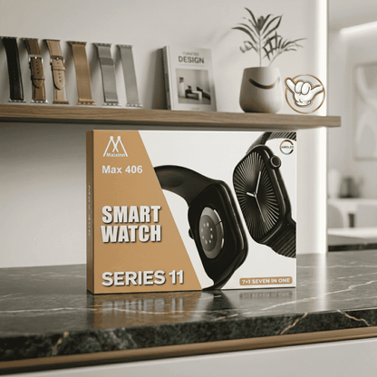 Maixinn Max 406 Series 11 Smart Watch | AMOLED + 7 Straps + Calling | MoodOn.pk