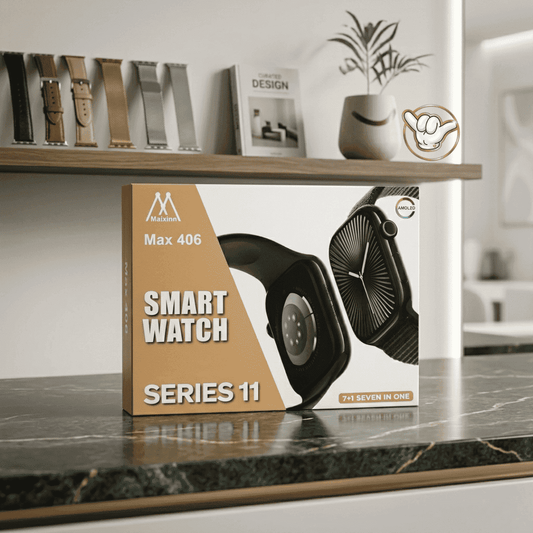 Maixinn Max 406 Series 11 Smart Watch | AMOLED + 7 Straps + Calling | MoodOn.pk