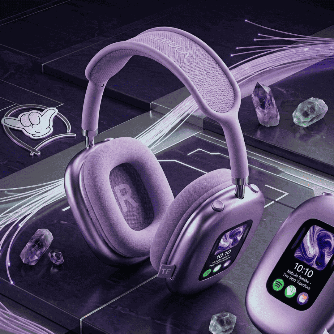 AKZ Max600 Headphones | LED Display + Deep Bass + 3 Colors | MoodOn.pk