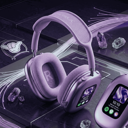 AKZ Max600 Headphones | LED Display + Deep Bass + 3 Colors | MoodOn.pk