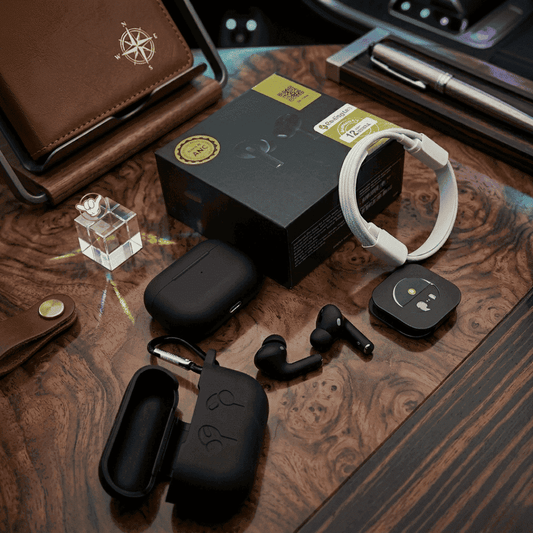 AirPods Pro 2nd Gen Black | ANC + USB-C + Free Case | MoodOn.pk