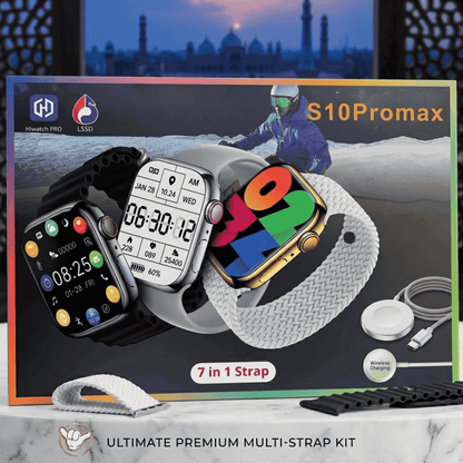 S10 Pro Max Smart Watch | 7 Straps + Bluetooth Calling | MoodOn.pk