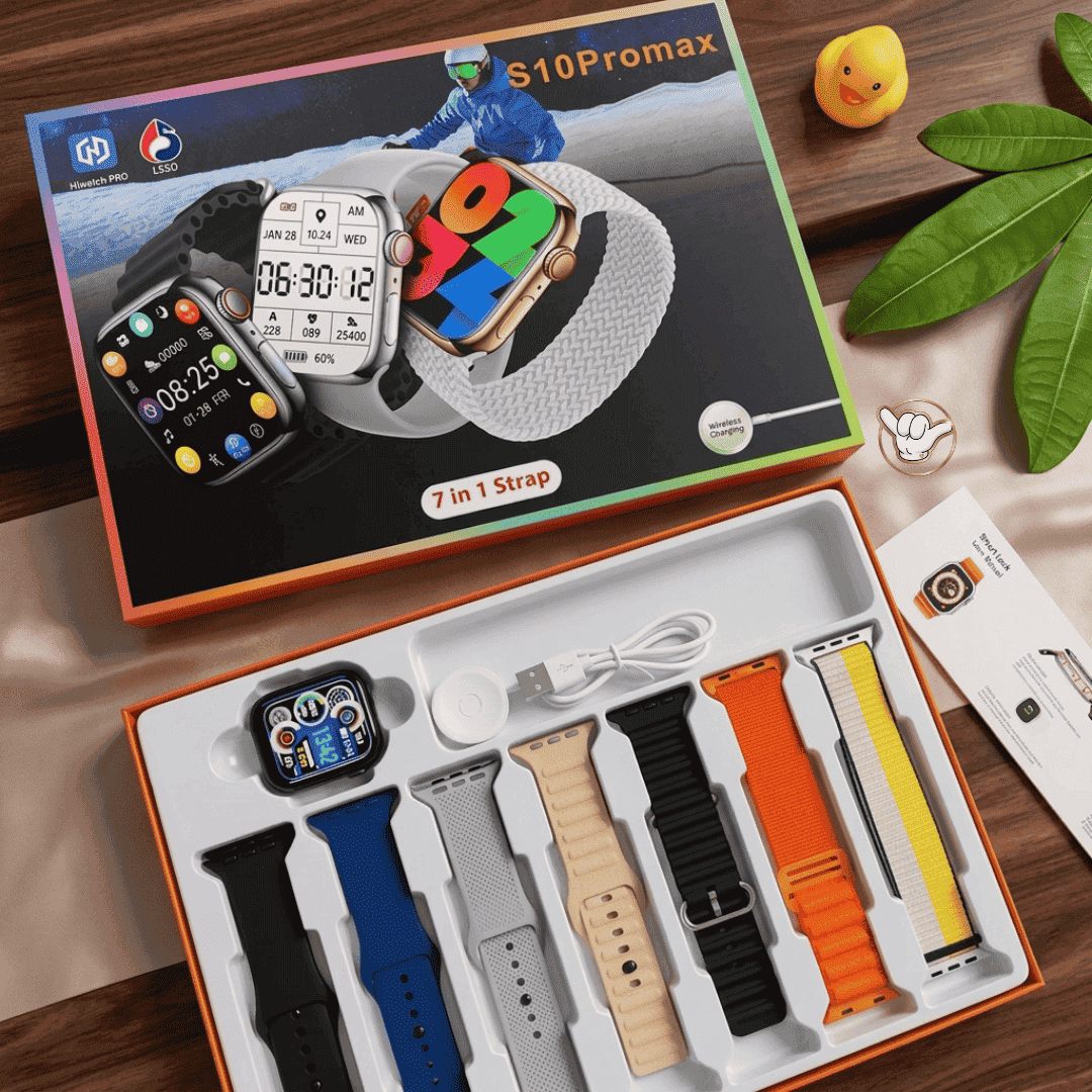 S10 Pro Max Smart Watch | 7 Straps + Bluetooth Calling | MoodOn.pk