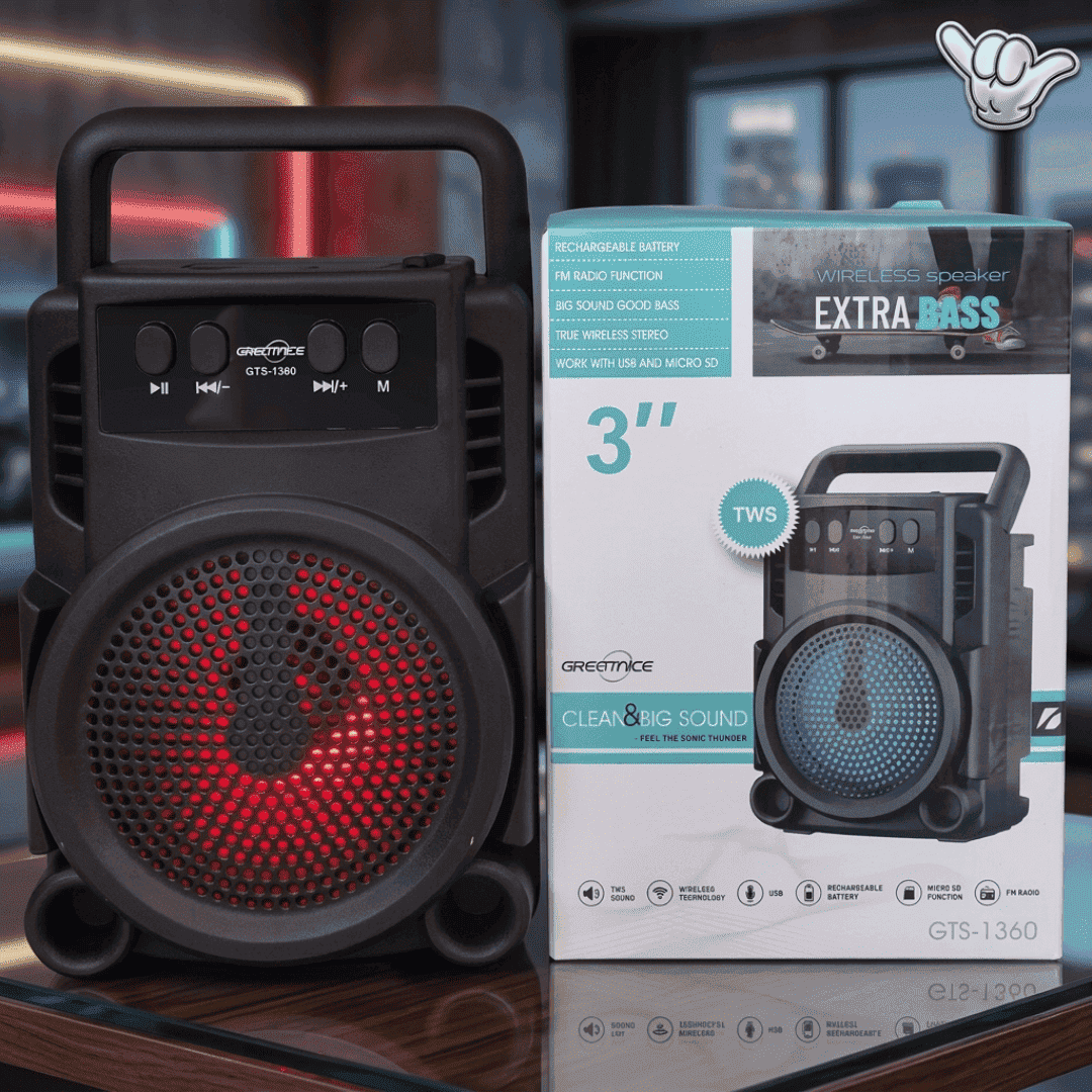 Greatnice GTS Bluetooth Speaker | Extra Bass + FM Radio | MoodOn.pk