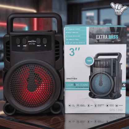 Greatnice GTS Bluetooth Speaker | Extra Bass + FM Radio | MoodOn.pk