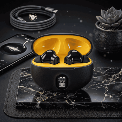 Stereo Wireless Earbuds | ENC + LED Display + Deep Bass | MoodOn.pk