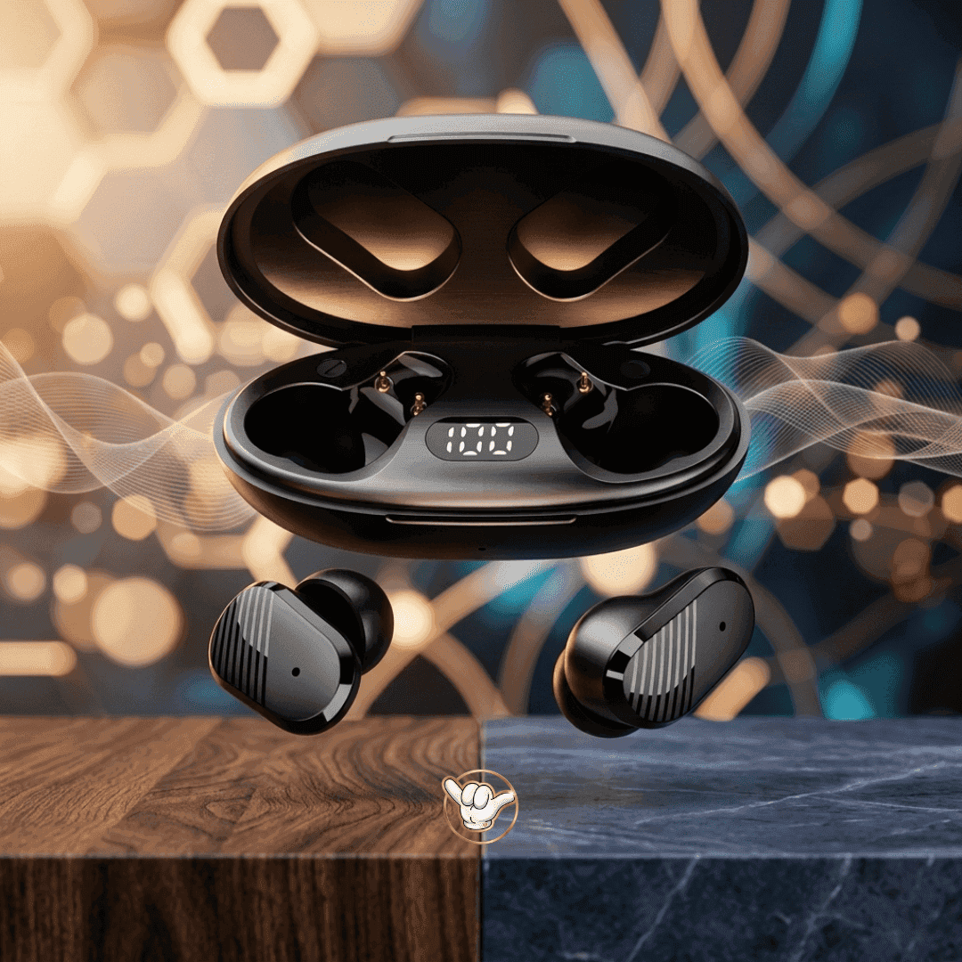 T18 TWS Earbuds | 25H Battery + LED Display | MoodOn.pk