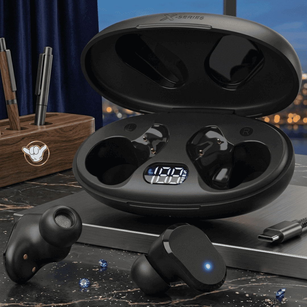 T18 TWS Earbuds | 25H Battery + LED Display | MoodOn.pk