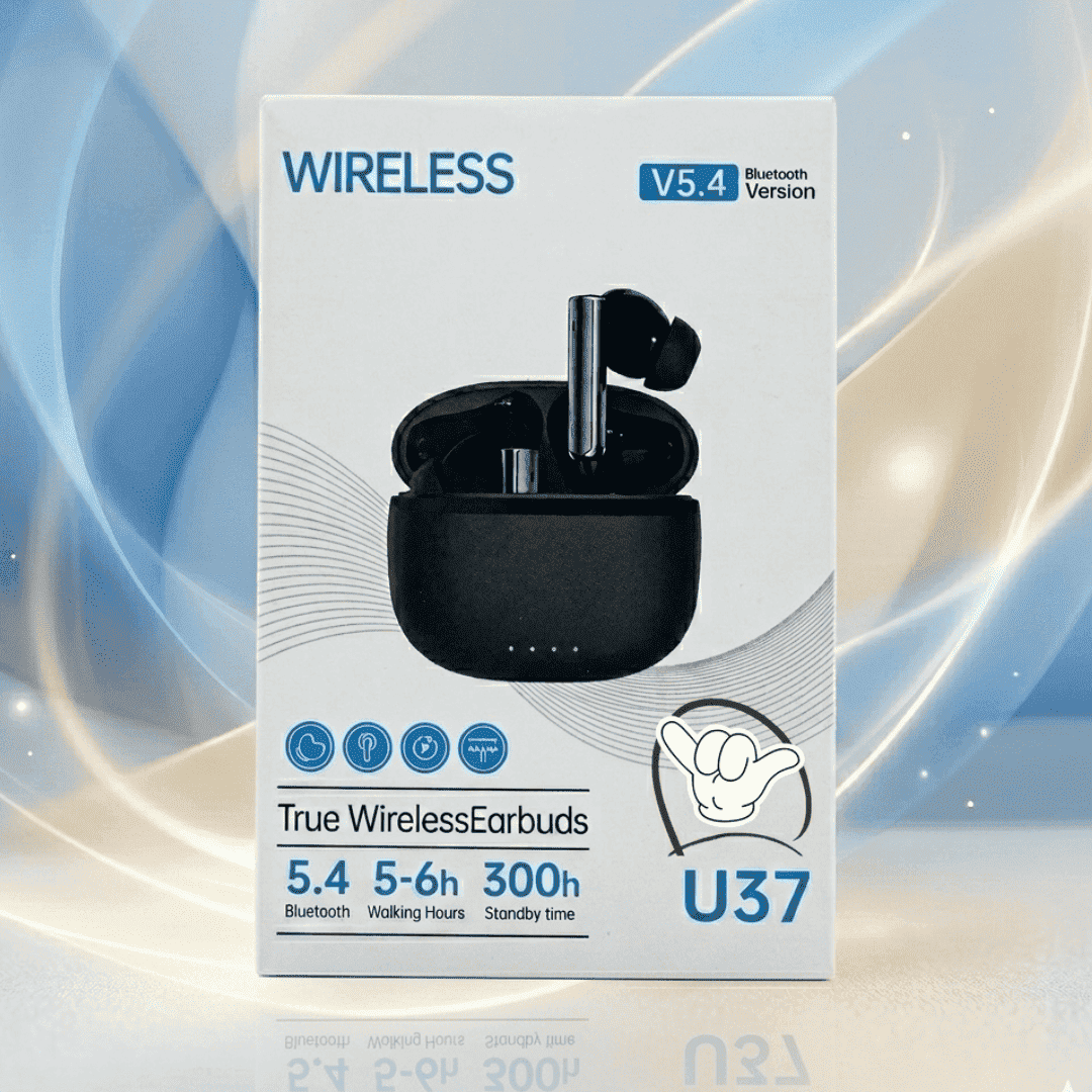 U37 True Wireless Earbuds | 300H Standby + Built-in Mic | MoodOn.pk