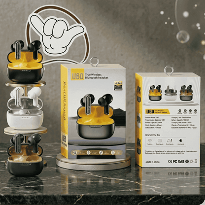 U60 True Wireless Earbuds | Hi-Res + ANC + 40H Battery | MoodOn.pk