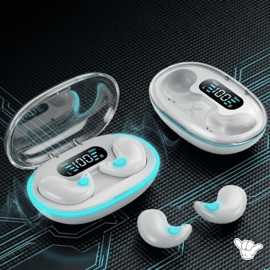 X55 Wireless Earbuds | Extra Bass + LED Display | MoodOn.pk