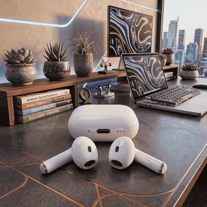 AirPods Pro 4th Gen | ANC + ENC + Popup Display | MoodOn.pk