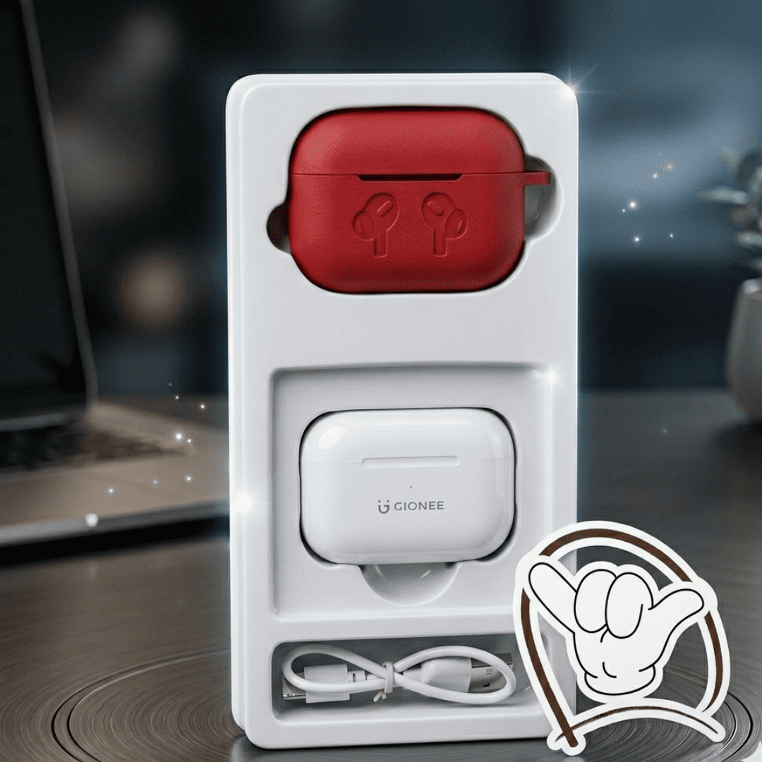 Gionee ANC Earbuds | Noise Cancel + Free Case | MoodOn.pk