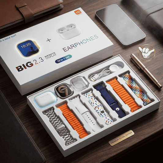 i20 Ultra 3 Max Smart Watch | 10in1 + Free Earbuds + 7 Straps | MoodOn.pk