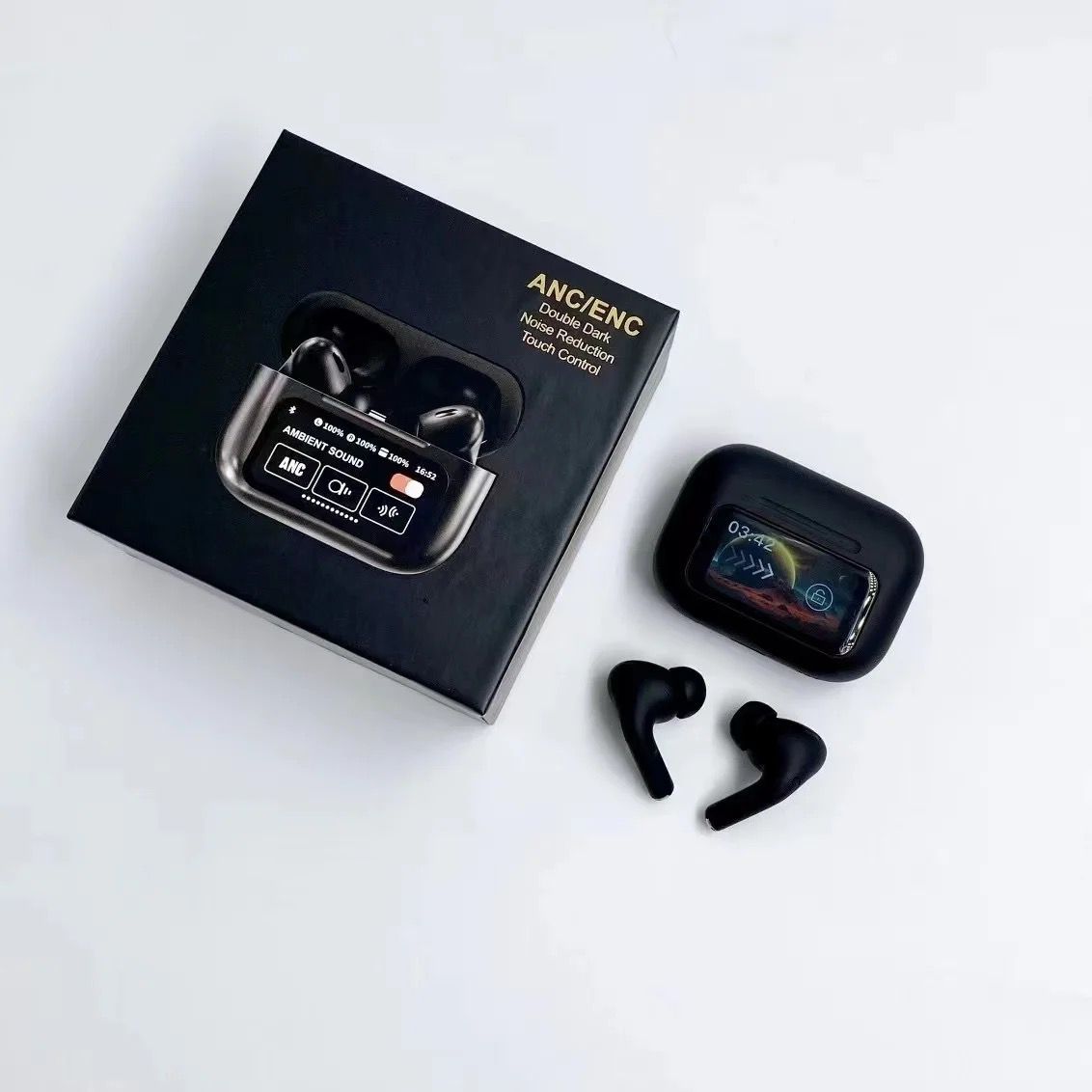 A9 Pro Earbuds & Airpods Black