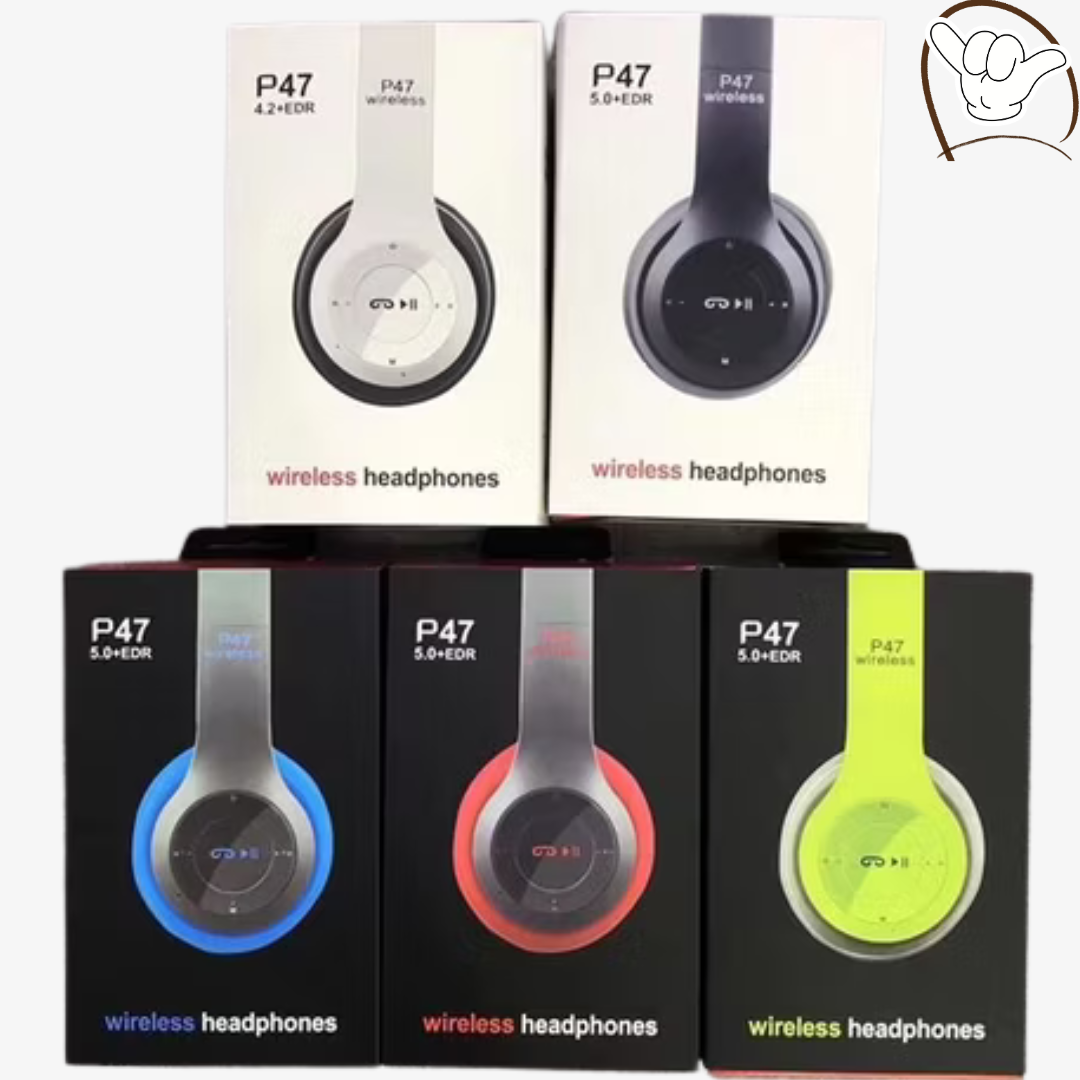 P47 Wireless Headphones with Mic, SD Card Slot & Deep Bass | Best Headphones & Earbuds in Pakistan