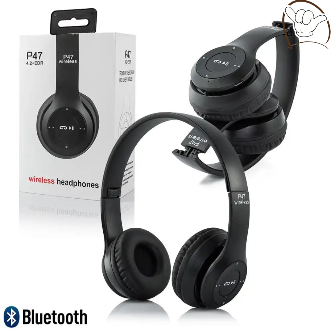 P47 Wireless Headphones with Mic, SD Card Slot & Deep Bass | Best Headphones & Earbuds in Pakistan