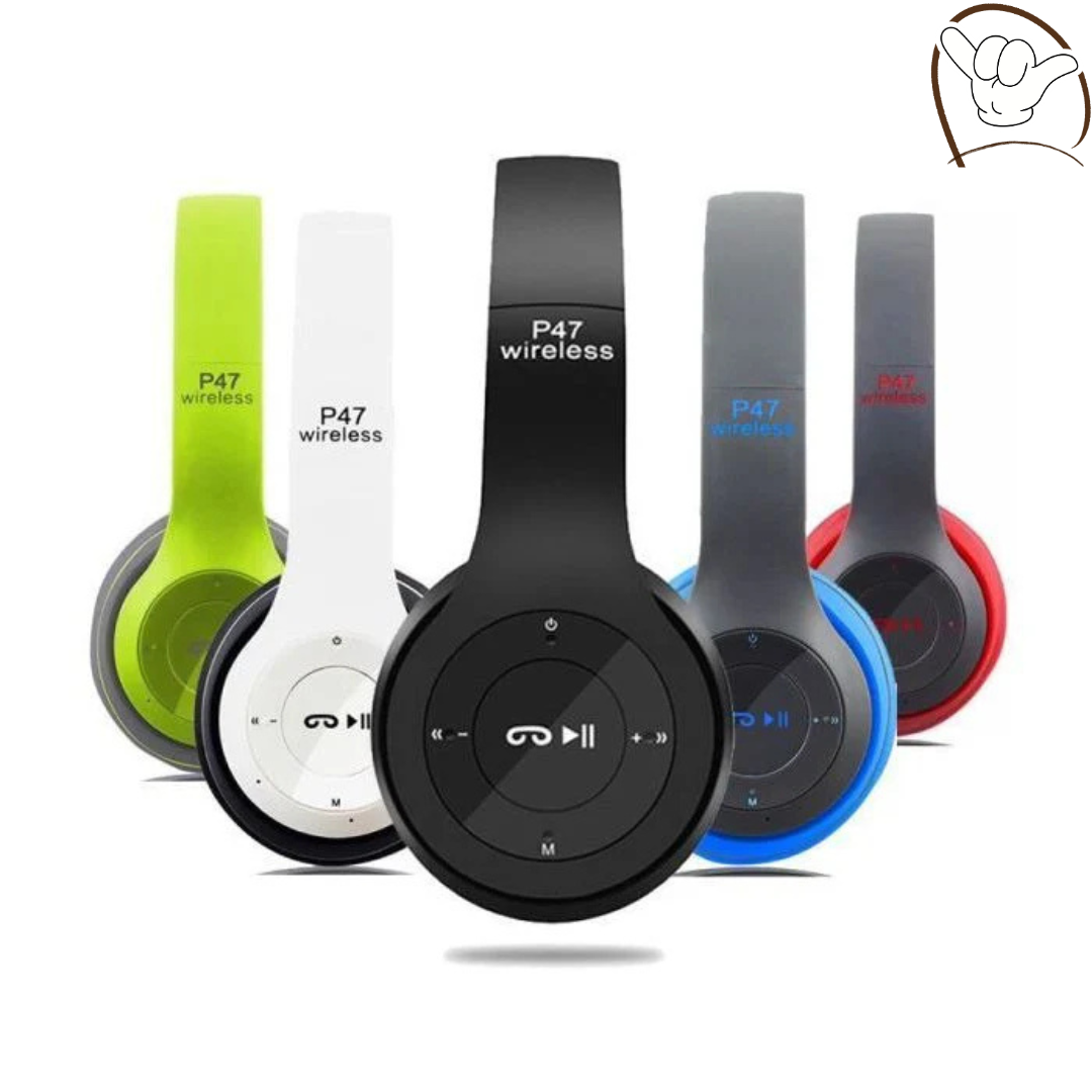 P47 Wireless Headphones with Mic, SD Card Slot & Deep Bass | Best Headphones & Earbuds in Pakistan